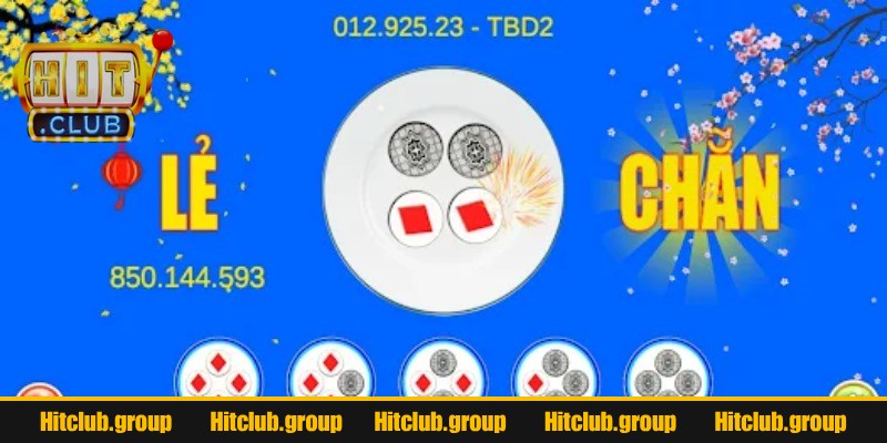 Giao diện trò chơi xóc đĩa độc đáo